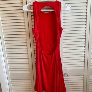Lulu’s red open back dress. Worn once